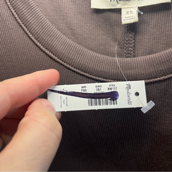 NWT Madewell (Re)generative Cotton Ribbed Scoopneck Tank XS - Picture 5 of 9